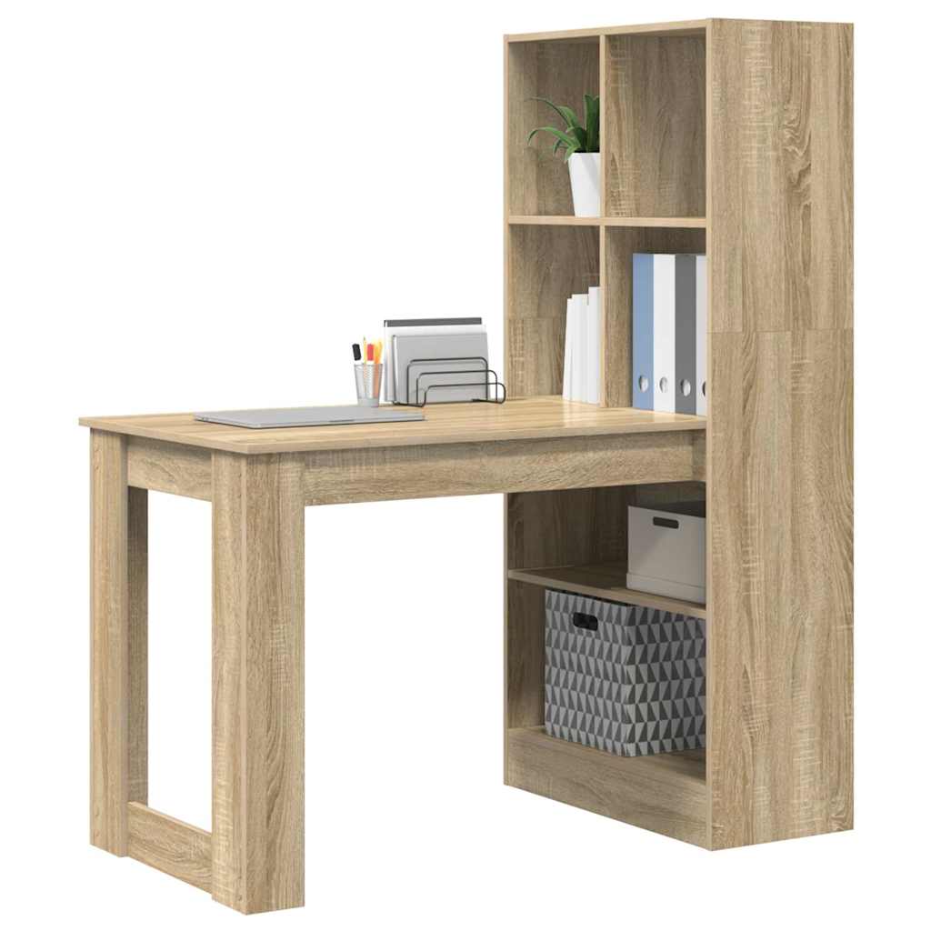 Schreibtisch Sonoma-Eiche 122 x 67 x 145 cm Holzwerkstoff