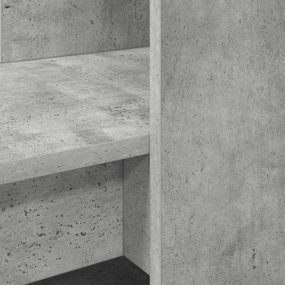 vidaXL Bureau Gris Béton 122 x 67 x 145 cm Bois d'ingénierie