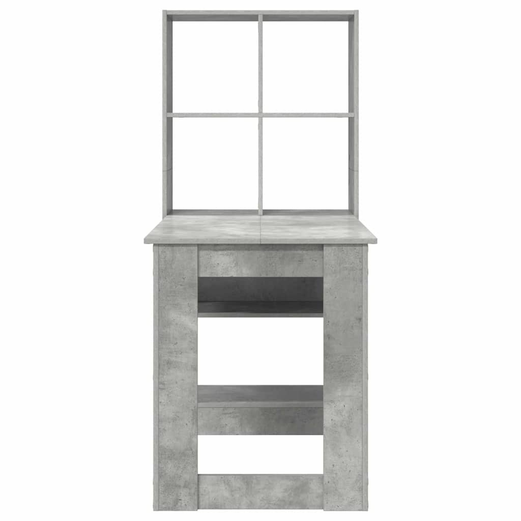 vidaXL Bureau Gris Béton 122 x 67 x 145 cm Bois d'ingénierie
