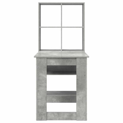 vidaXL Bureau Gris Béton 122 x 67 x 145 cm Bois d'ingénierie
