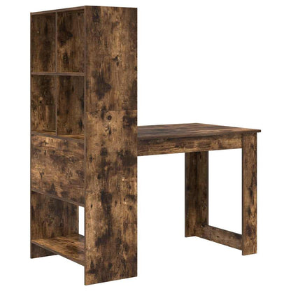 vidaXL Bureau Chêne Fumé 122 x 67 x 145 cm Bois d'ingénierie