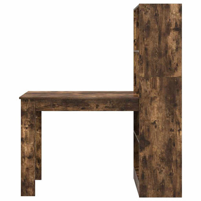 vidaXL Bureau Chêne Fumé 122 x 67 x 145 cm Bois d'ingénierie
