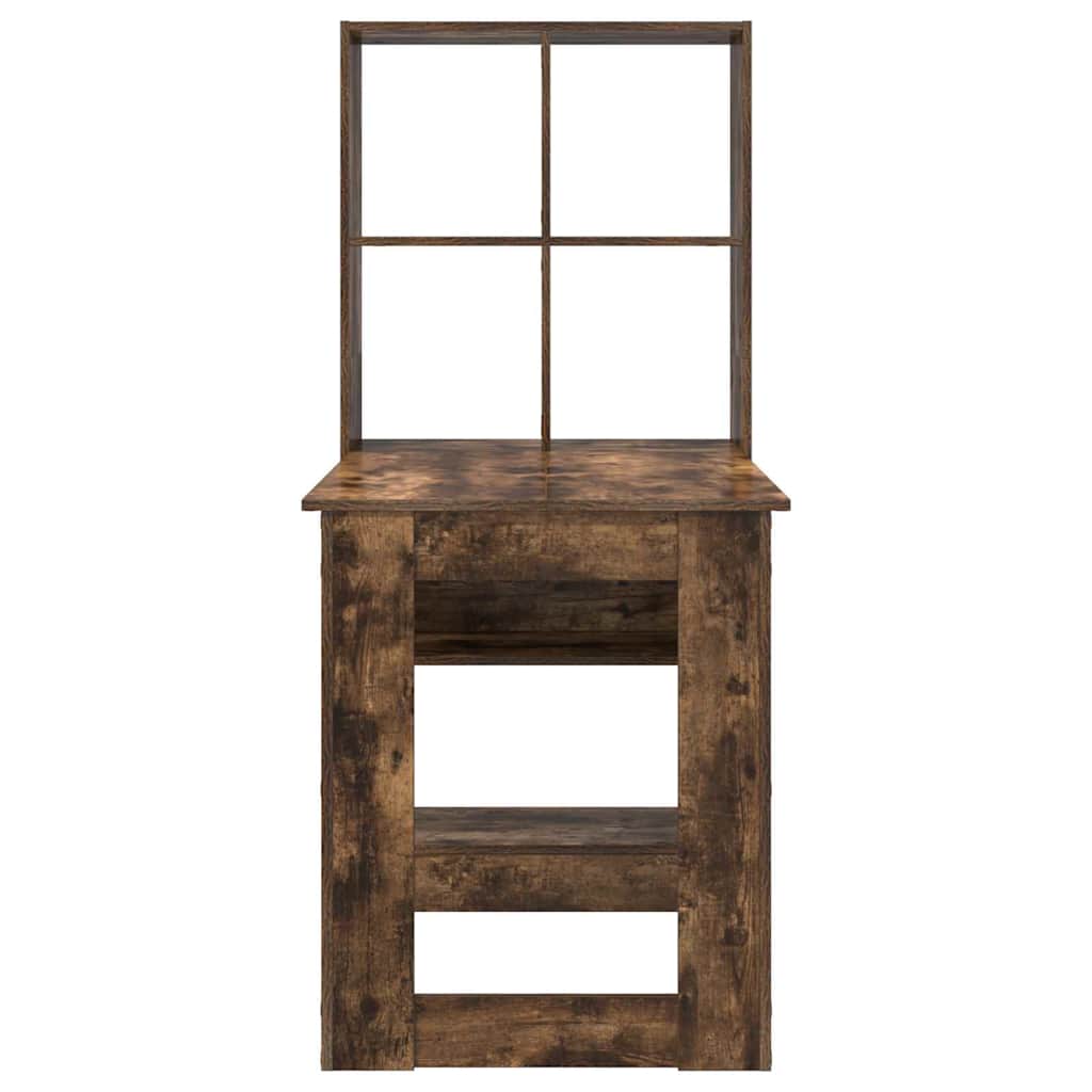 vidaXL Bureau Chêne Fumé 122 x 67 x 145 cm Bois d'ingénierie