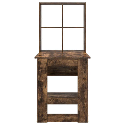vidaXL Bureau Chêne Fumé 122 x 67 x 145 cm Bois d'ingénierie