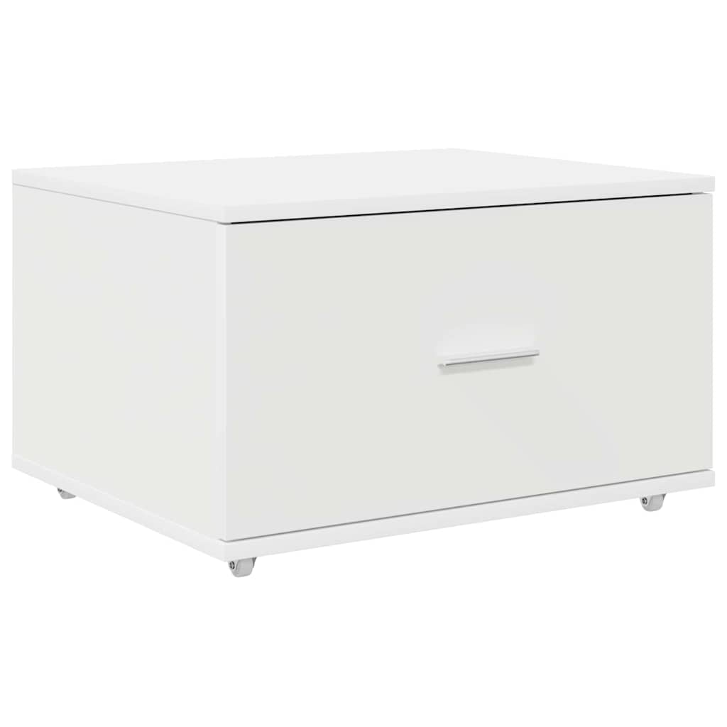 vidaXL Bureau avec étagère Blanc 131,5 x 50 x 106,5 cm Aggloméré