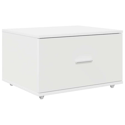 vidaXL Bureau avec étagère Blanc 131,5 x 50 x 106,5 cm Aggloméré
