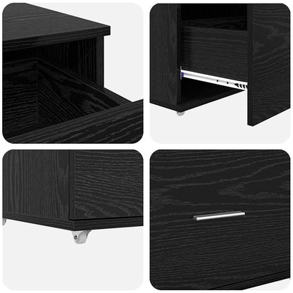 vidaXL Schreibtisch Schwarz Eichen-Optik 131,5 x 50 x 106,5 cm