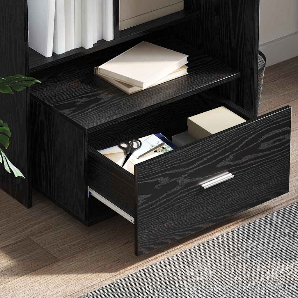 vidaXL Schreibtisch Schwarz Eichen-Optik 131,5 x 50 x 106,5 cm