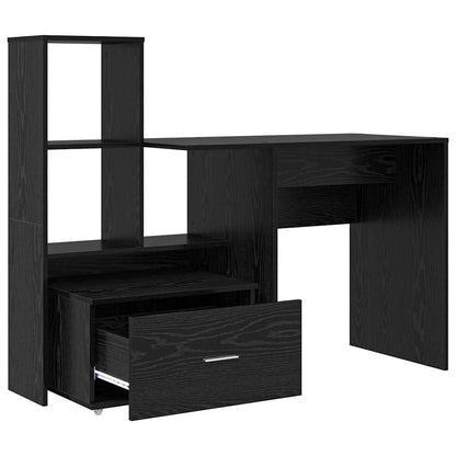 vidaXL Schreibtisch Schwarz Eichen-Optik 131,5 x 50 x 106,5 cm