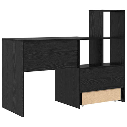 vidaXL Schreibtisch Schwarz Eichen-Optik 131,5 x 50 x 106,5 cm