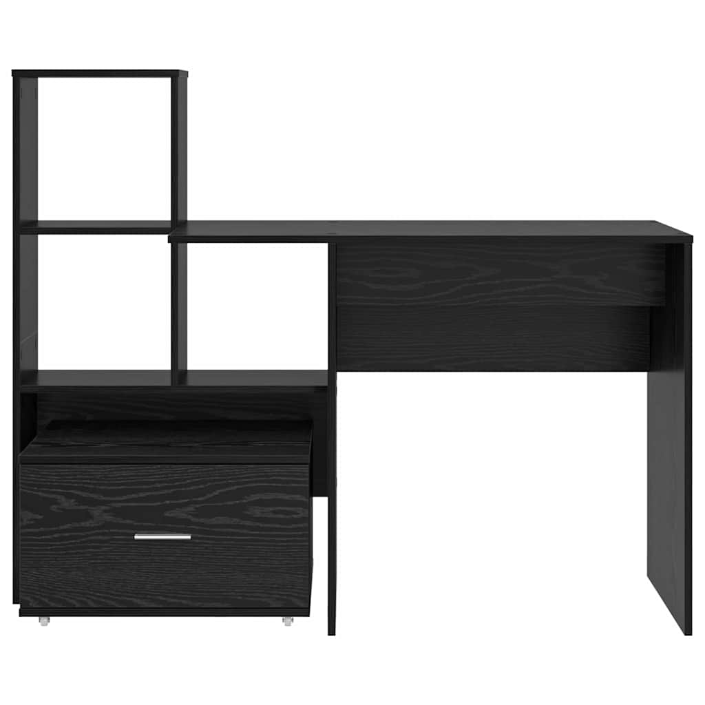 vidaXL Schreibtisch Schwarz Eichen-Optik 131,5 x 50 x 106,5 cm