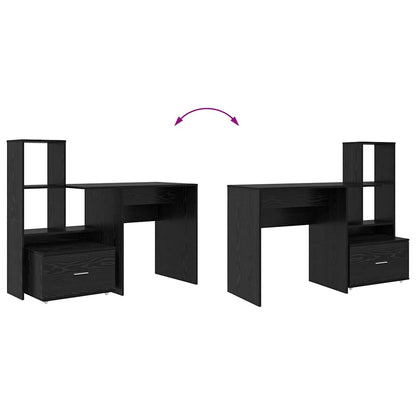 vidaXL Schreibtisch Schwarz Eichen-Optik 131,5 x 50 x 106,5 cm