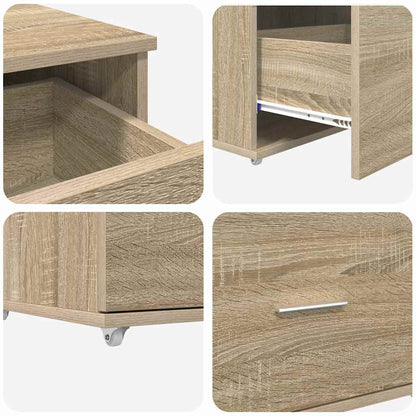 vidaXL Bureau chêne Sonoma 131,5 x 50 x 106,5 cm Bois d'ingénierie