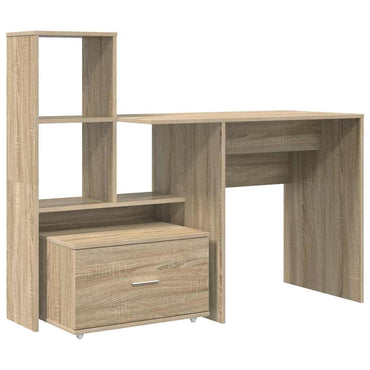 vidaXL Bureau chêne Sonoma 131,5 x 50 x 106,5 cm Bois d'ingénierie