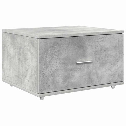 vidaXL Bureau gris béton 131,5 x 50 x 106,5 cm en bois d'ingénierie
