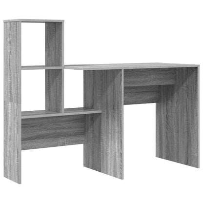 vidaXL Bureau Sonoma Gris 131,5 x 50 x 106,5 cm Bois d'ingénierie