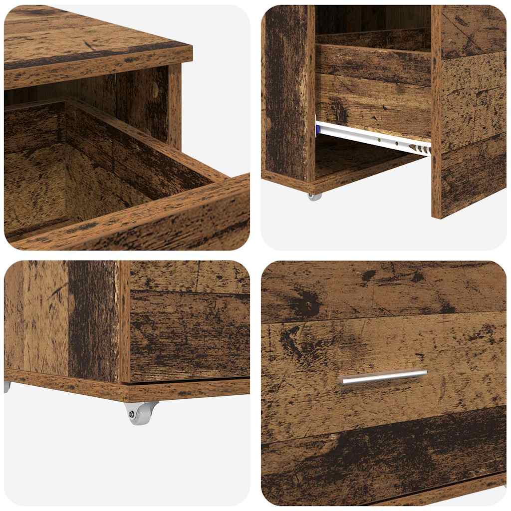 vidaXL Bureau en bois de récupération 131,5 x 50 x 106,5 cm Bois d'ingénierie