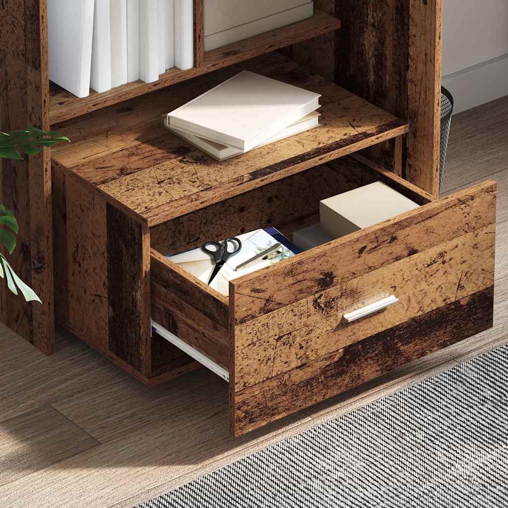 vidaXL Bureau en bois de récupération 131,5 x 50 x 106,5 cm Bois d'ingénierie