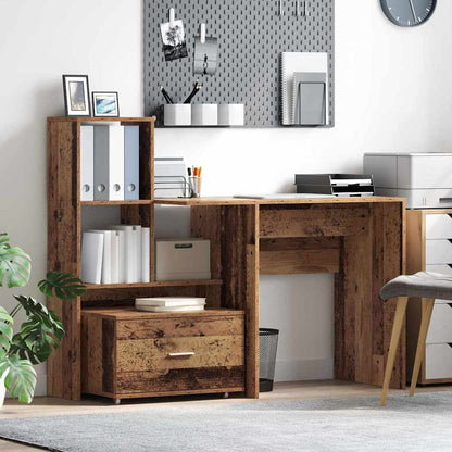 vidaXL Bureau en bois de récupération 131,5 x 50 x 106,5 cm Bois d'ingénierie