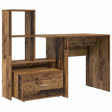 vidaXL Bureau en bois de récupération 131,5 x 50 x 106,5 cm Bois d'ingénierie