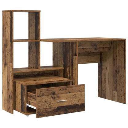 vidaXL Bureau en bois de récupération 131,5 x 50 x 106,5 cm Bois d'ingénierie