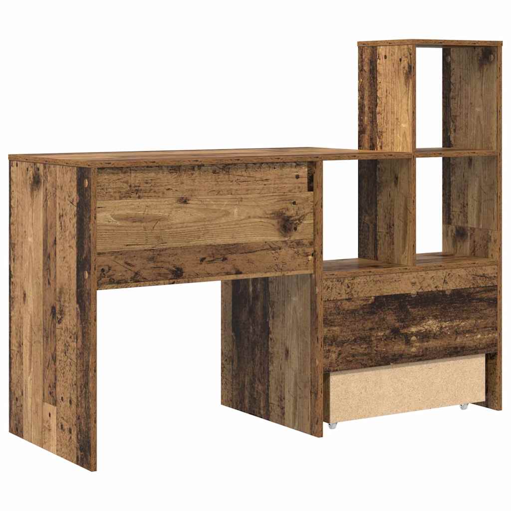 vidaXL Bureau en bois de récupération 131,5 x 50 x 106,5 cm Bois d'ingénierie