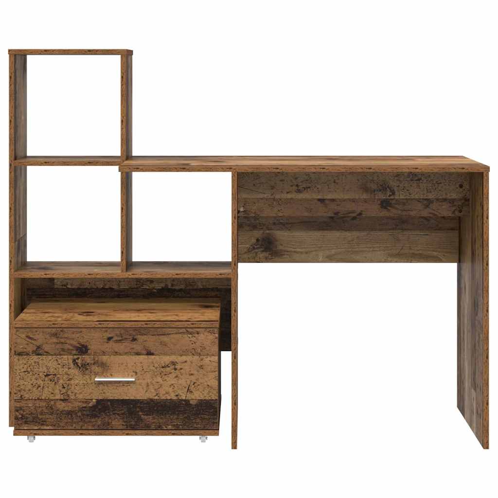 vidaXL Bureau en bois de récupération 131,5 x 50 x 106,5 cm Bois d'ingénierie