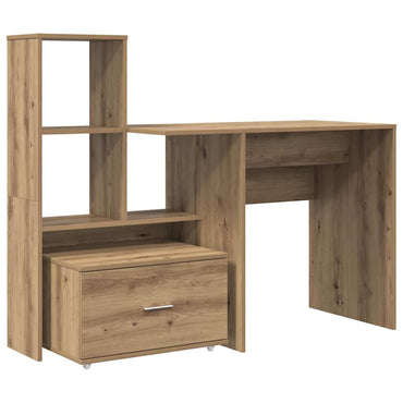 vidaXL Bureau Chêne Artisan 131,5 x 50 x 106,5 cm Bois d'ingénierie