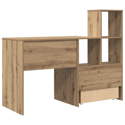 vidaXL Schreibtisch Artisan-Eiche 131,5 x 50 x 106,5 cm Holzwerkstoff