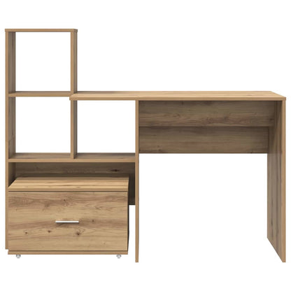 vidaXL Schreibtisch Artisan-Eiche 131,5 x 50 x 106,5 cm Holzwerkstoff