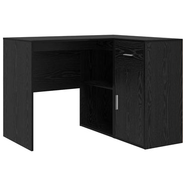 vidaXL Eck-Schreibtisch Schwarz Eichen-Optik 102 x 88 x 75 cm