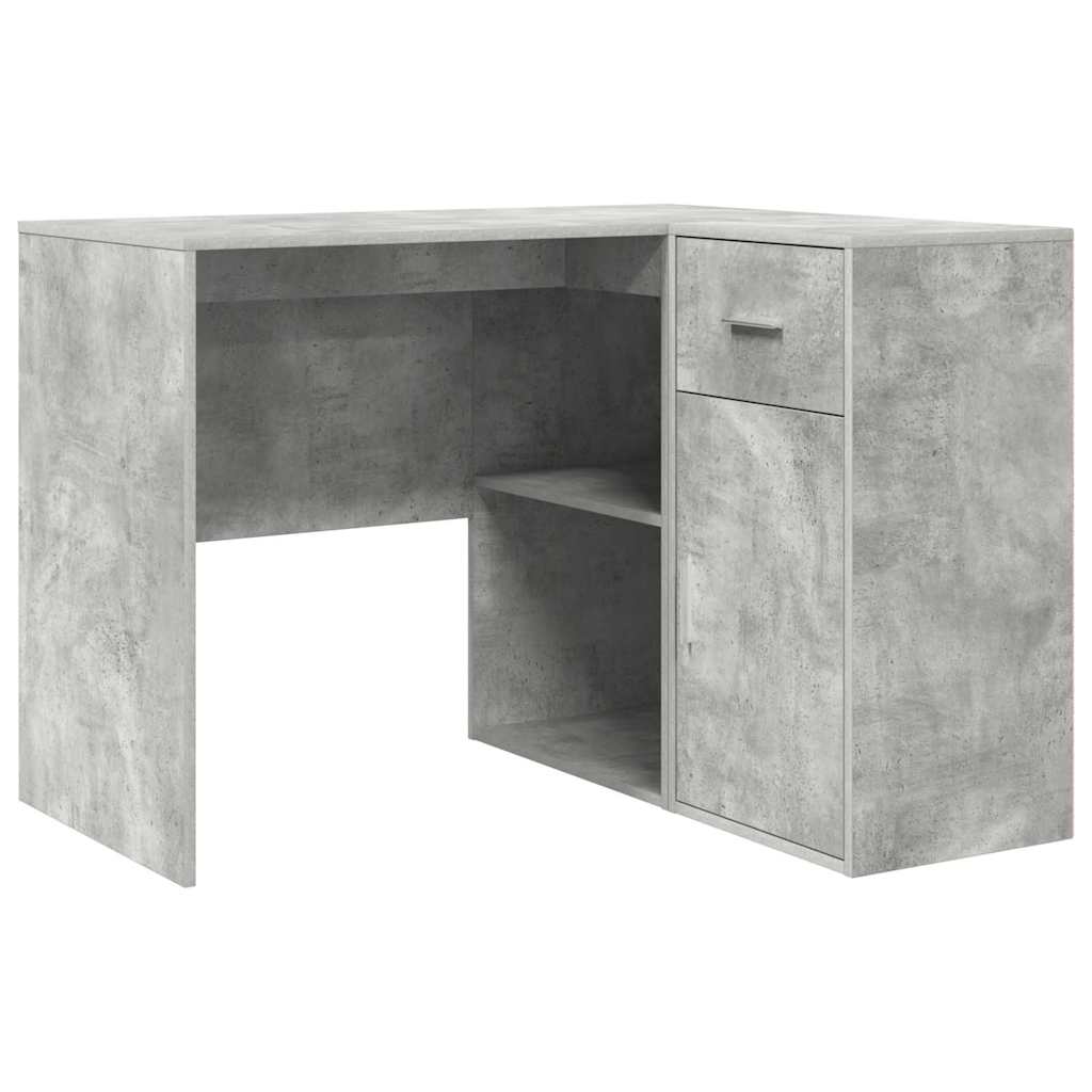 Eck-Schreibtisch mit Schubladen Beton Grau 102 x 88 x 75 cm