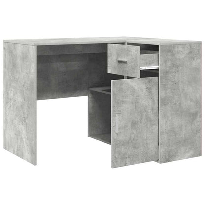 Eck-Schreibtisch mit Schubladen Beton Grau 102 x 88 x 75 cm