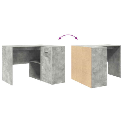 Eck-Schreibtisch mit Schubladen Beton Grau 102 x 88 x 75 cm