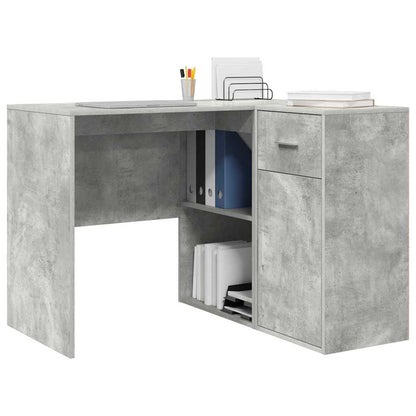 Eck-Schreibtisch mit Schubladen Beton Grau 102 x 88 x 75 cm