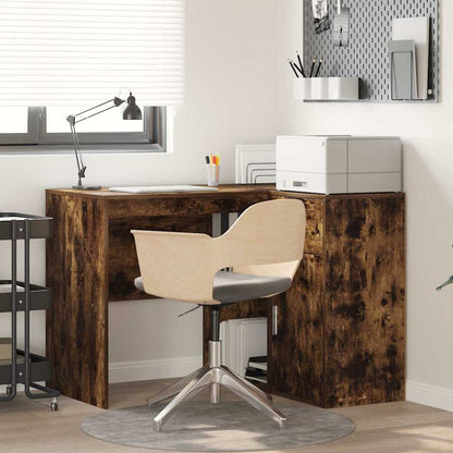 vidaXL Eck-Schreibtisch Geräucherte Eiche 102 x 88 x 75 cm