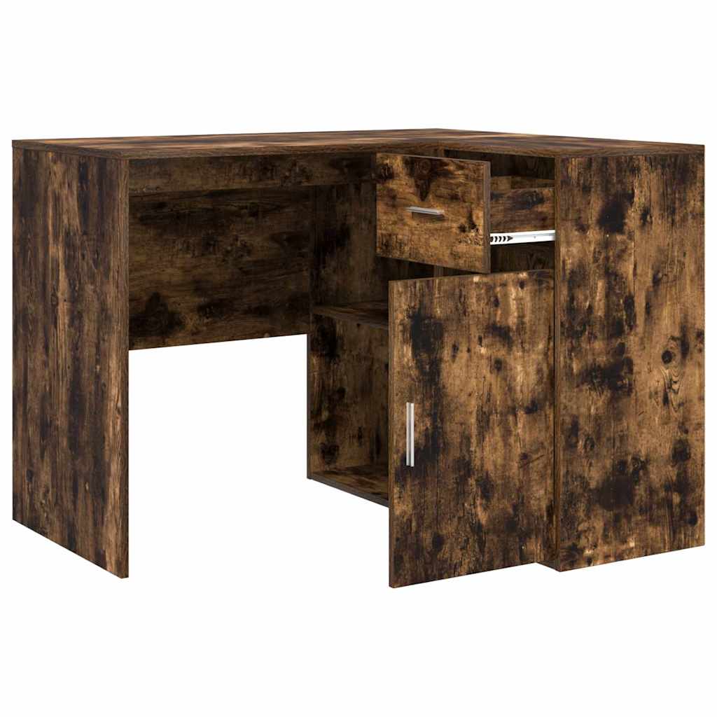 vidaXL Eck-Schreibtisch Geräucherte Eiche 102 x 88 x 75 cm