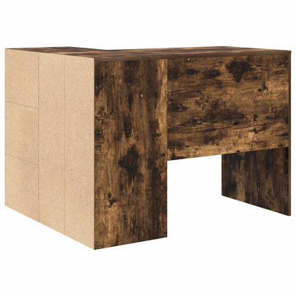vidaXL Eck-Schreibtisch Geräucherte Eiche 102 x 88 x 75 cm