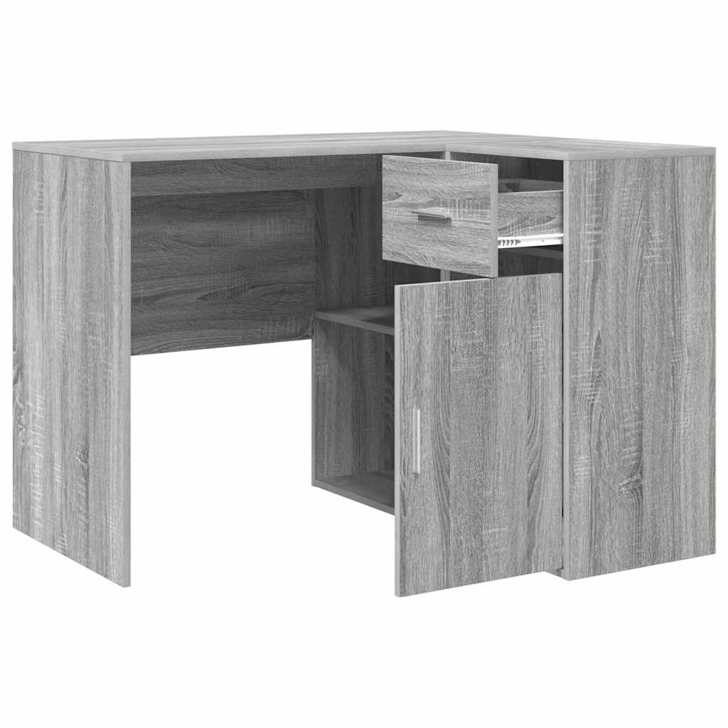 vidaXL Eck-Schreibtisch mit Schubladen Graues Sonoma 102 x 88 x 75 cm