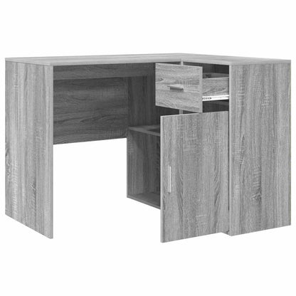 vidaXL Eck-Schreibtisch mit Schubladen Graues Sonoma 102 x 88 x 75 cm