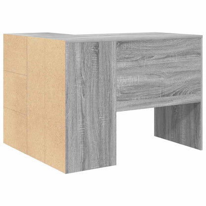 vidaXL Eck-Schreibtisch mit Schubladen Graues Sonoma 102 x 88 x 75 cm