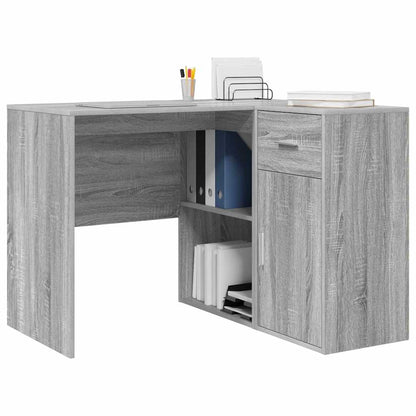 vidaXL Eck-Schreibtisch mit Schubladen Graues Sonoma 102 x 88 x 75 cm