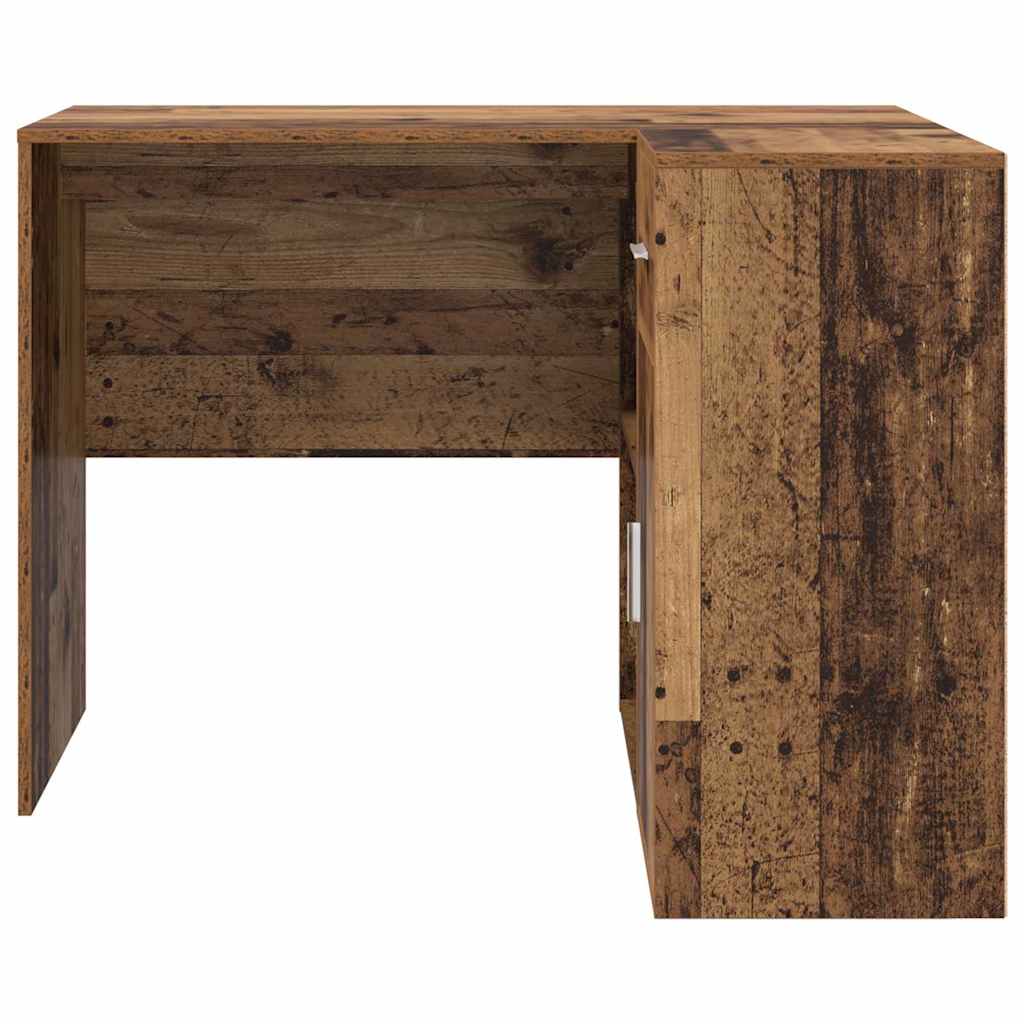 vidaXL Eck-Schreibtisch mit Schubladen Altholz 102 x 88 x 75 cm