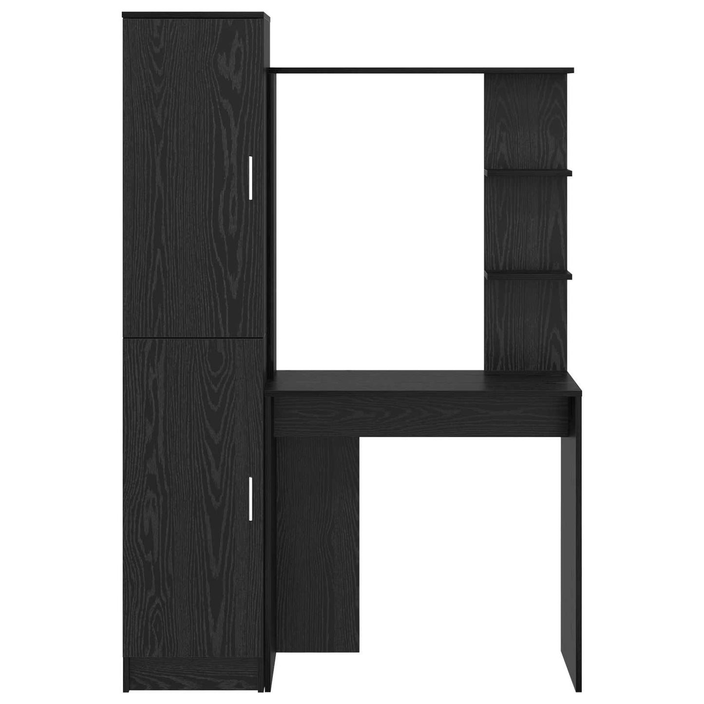 vidaXL Schreibtisch 2 pcs Schwarz Eichen-Optik