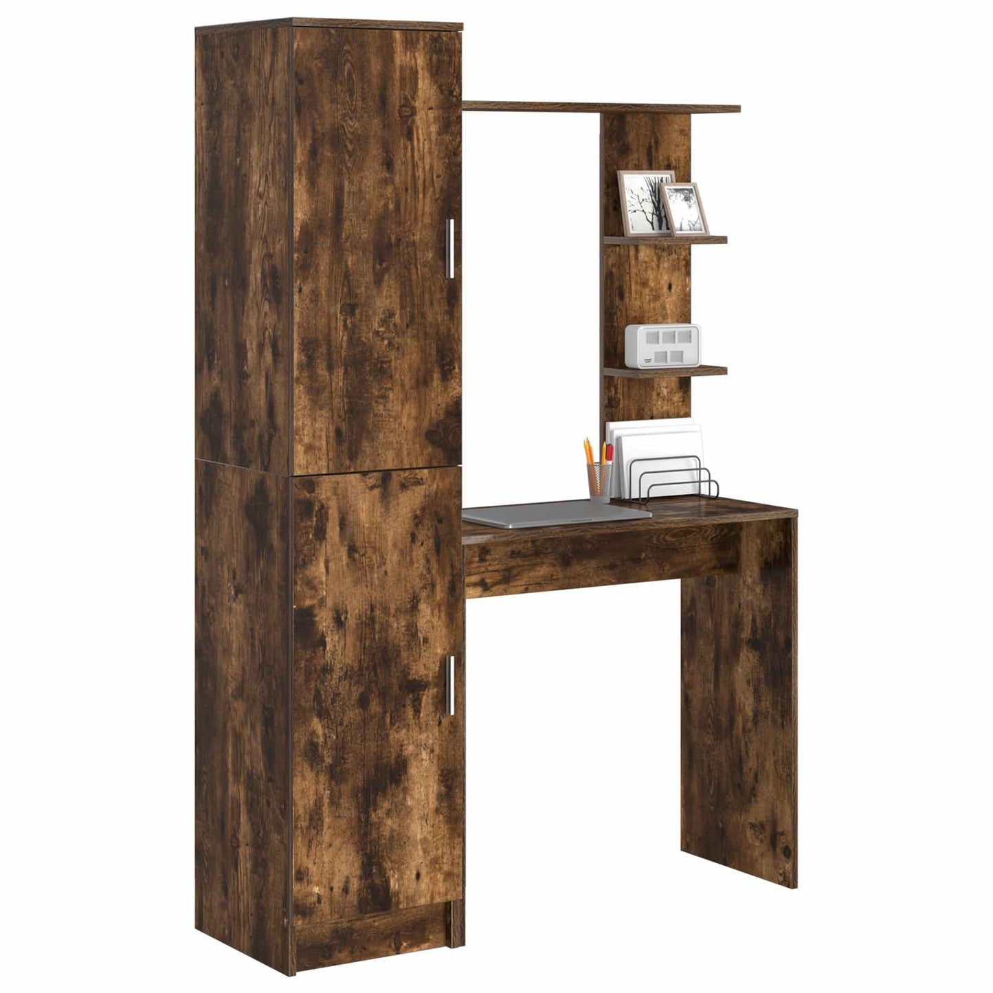 vidaXL Schreibtisch 2 pcs Geräucherte Eiche