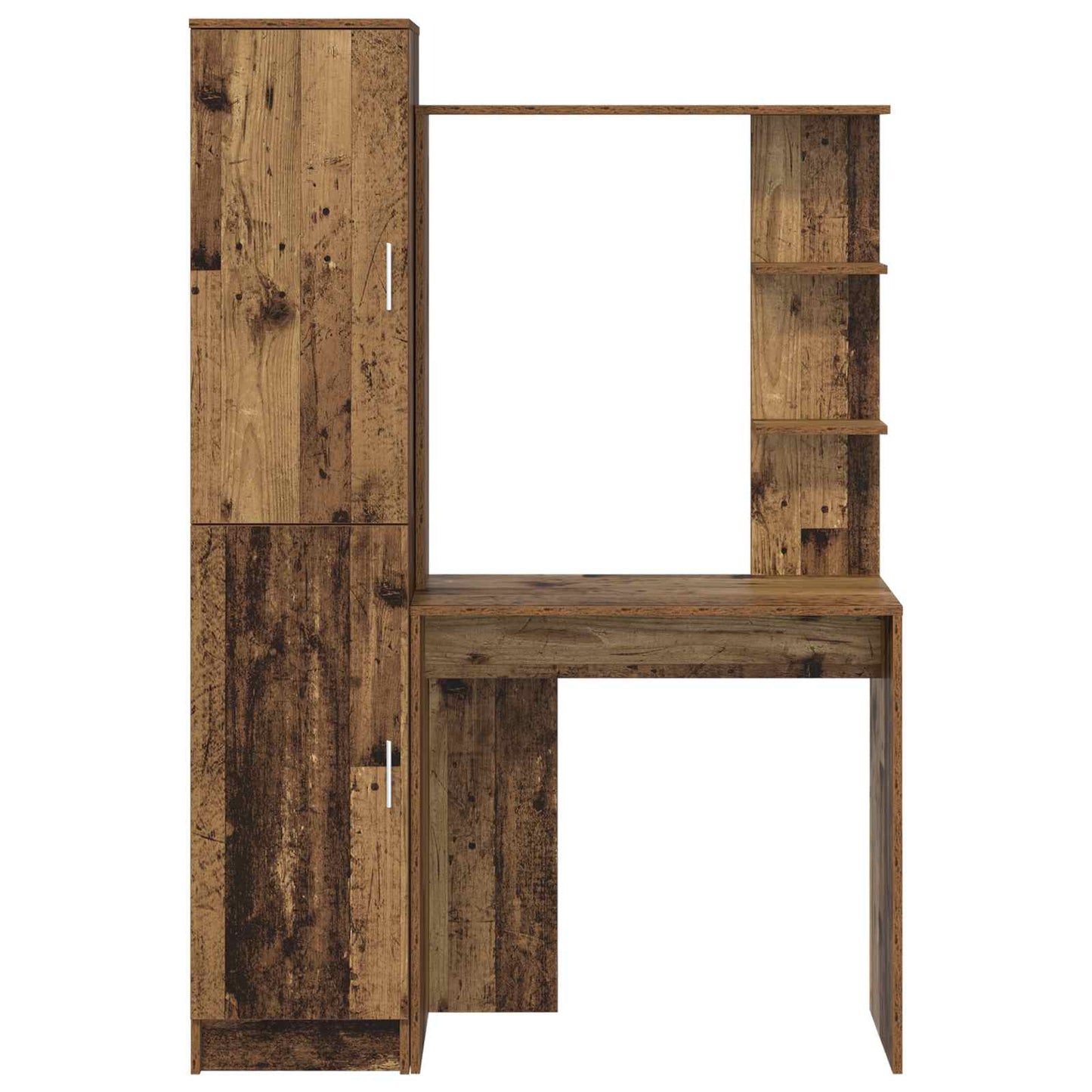 vidaXL Schreibtisch 2 pcs Altholz