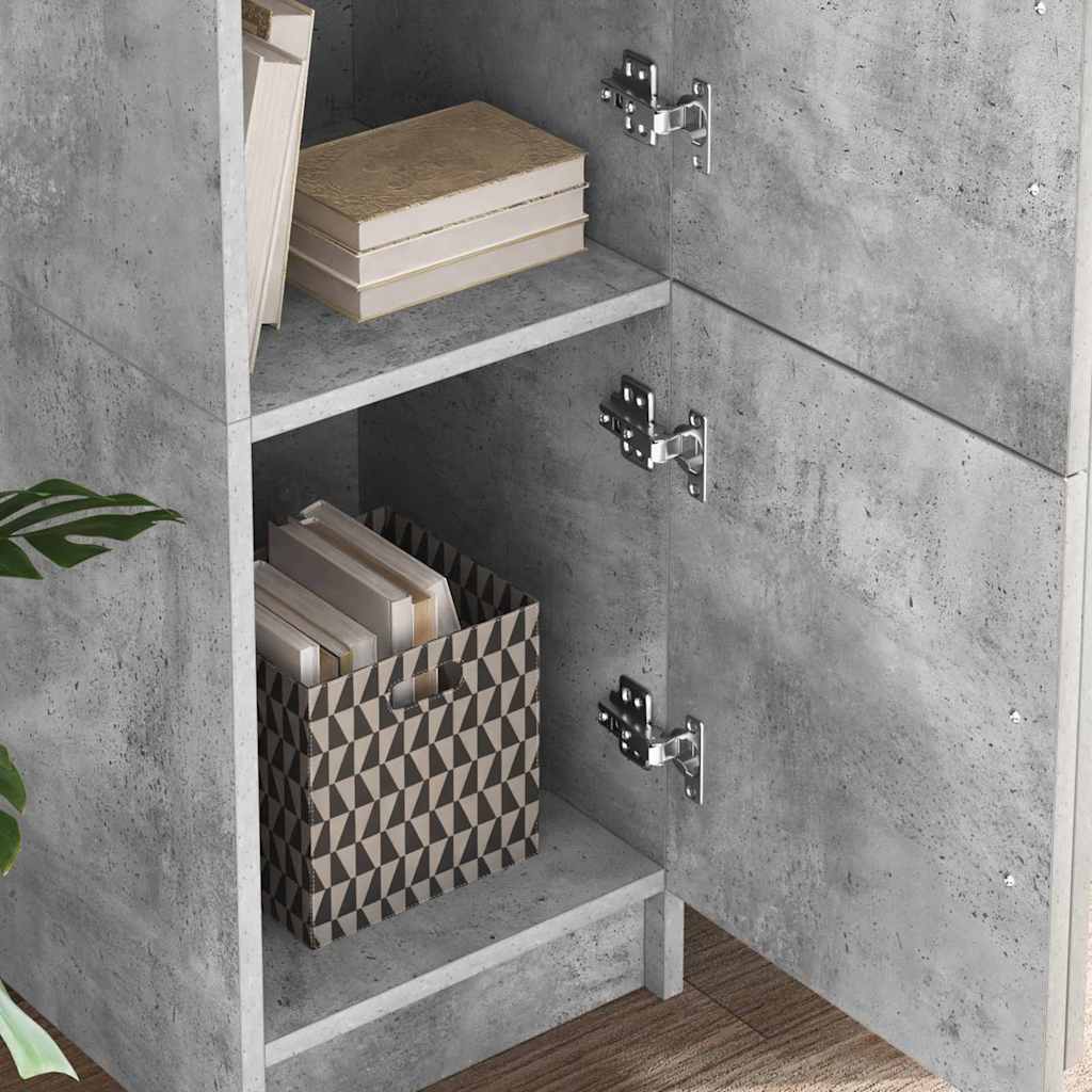 vidaXL Schreibtisch 2 pcs Beton Grau