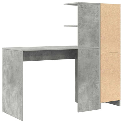 vidaXL Schreibtisch 2 pcs Beton Grau