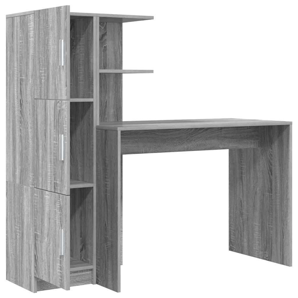 vidaXL Schreibtisch 2 pcs Graues Sonoma