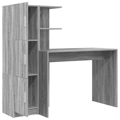 vidaXL Schreibtisch 2 pcs Graues Sonoma